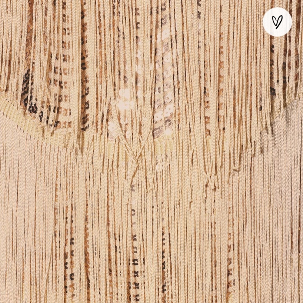 Sequin fringe gold lulus dress